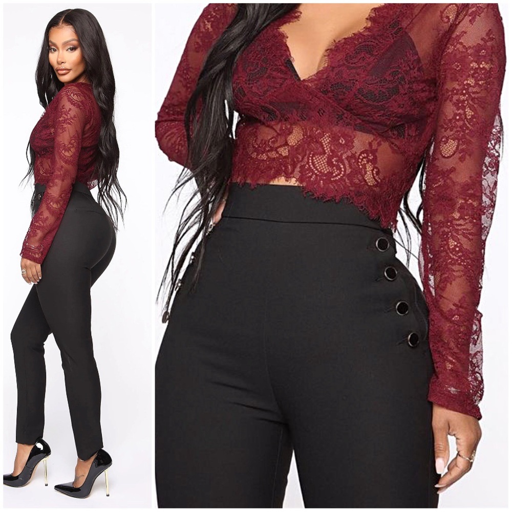 💅🏻*NWT* Fashion Nova High Rise Button Office Skinny Pant